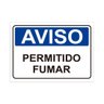 Placa de Sinalização Aviso Permitido Fumar em Pvc - 1