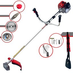 Roçadeira Kawashima Bcj620-l À Gasolina 2t 62cc 3hp + Lâmina 40 Dentes + Escova de Aço - 1