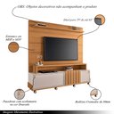 Ver imagem 3 de Home Painel Decorativo Bolt Tv até 65 Pol Portas Deslizantes Pés Rodízio Cinamomo/off White G26 - Gr
