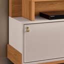 Ver imagem 6 de Home Painel Decorativo Bolt Tv até 65 Pol Portas Deslizantes Pés Rodízio Cinamomo/off White G26 - Gr