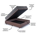 Ver imagem 6 de Base Box Baú Casal 138x188 Suede com Colchão Relax Fresh Molas Ensacadas