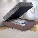 Ver imagem 3 de Base Box Baú Casal 138x188 Suede com Colchão Relax Fresh Molas Ensacadas