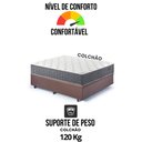 Ver mais imagens de Base Box Baú Casal 138x188 Suede com Colchão Relax Fresh Molas Ensacadas