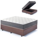 Ver imagem 1 de Base Box Baú Casal 138x188 Suede com Colchão Relax Fresh Molas Ensacadas