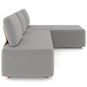 Ver imagem 6 de Sofá 3 Lugares com Chaise 222cm Rovier Veludo Cinza Z32 - Mpozenato