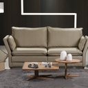 Ver imagem 1 de Sofá Natal Living com 4 Lugares 220cm Linho Corriente Yescasa Bege