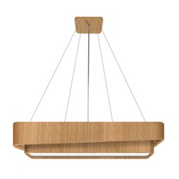 Pendente Doble Retangular 75cm - 1 Luz Adrilustres Freijó - 1