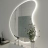 Espelho 65x47 com Led Claro Organico Forma Irregular Alimentação a Bateria - 1