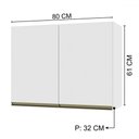 Ver imagem 3 de Armário Aéreo Cozinha 80 Cm 2 Portas 6123.35 Branco - Indekes