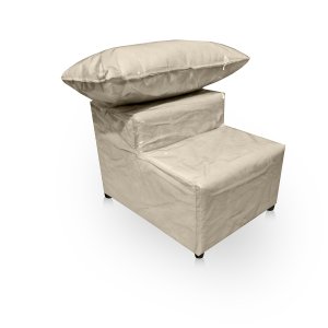 Escada Escadinha 2 Degraus para Maca Estetica com Almofada + Capa Protetora Luxo Clinica Suede