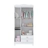 Quarto Infantil com Guarda Roupa e Cômoda Sophia Branco Acetinado Móveis Estrela - 4