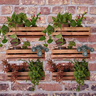 Kit 2 Floreira Horta Vertical Madeira Tratada Rústica - 2