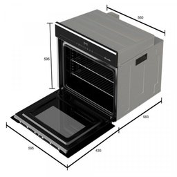 Conjunto de Cozinha Cooktop 5 Bocas Tripla Chama; Forno de Embutir 68 Litros, Micro-ondas 25 Litros - 5