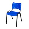 Cadeira Iso Base Preto Escola, Escritório Azul Kit 7 Un - 3