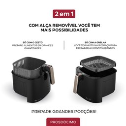 Fritadeira Elétrica Air Fryer Mega Family Digital 7,1l Revestimento Antiaderente, 16a 1700w 127v - 16