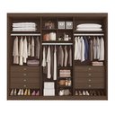 Ver imagem 5 de Guarda-Roupa Casal 3 Portas de Correr 100% MDF Chicago Marrom/Cacau