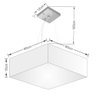 Lustre Pendente Quadrado Md-4198 15/60x60cm Café Bivolt - 2