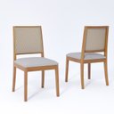 Ver imagem 1 de Kit 2 Cadeiras Madeira Maciça Estofada Buriti
