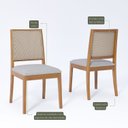 Ver imagem 2 de Kit 2 Cadeiras Madeira Maciça Estofada Buriti