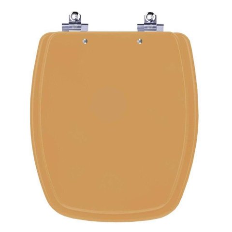 Assento Sanitário Laqueado Soft Close Stylus Amarelo Terra para Vaso Celite