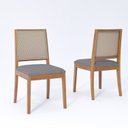 Ver imagem 1 de Kit 2 Cadeiras Madeira Maciça Estofada Buriti
