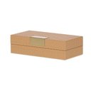 Ver imagem 2 de Caixa Decorativa Terra Cota e Dourado 26,5x13,5x7,5cm