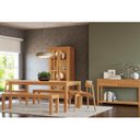 Ver imagem 1 de Conjunto Sala Jantar Nature: Cristaleira, Aparador, Mesa, Banco e Cadeiras Rústico Claro Madeira Pin