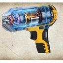 Ver imagem 2 de Tesoura Alicate Aviação Chapa Metal Elétrica 2 Baterias Amarelo