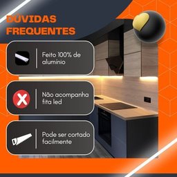 Perfil de Led de Canto Sobrepor 2m para Móveis e Marcenaria - 7