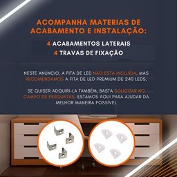 Perfil de Led de Canto Sobrepor 2m para Móveis e Marcenaria - 4