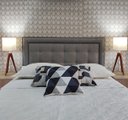 Ver imagem 2 de Cabeceira Queen Estofada Veneza 10 Diamond 2 Linho Cinza 160 X 120 RBL