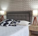 Ver imagem 3 de Cabeceira Queen Estofada Veneza 10 Diamond 2 Linho Cinza 160 X 120 RBL