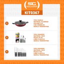 Ver imagem 2 de KIT - Panela Wok Alumínio 28Cm + 1 Faqueiro 30pç + 1 Conjunto Facas 9pç - Tramontina