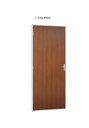 Ver imagem 4 de Porta Madeira com Batente Aço 215 X 81 Cm - R-120 Pintura Epox Pronta P/ Instalar - Mogno:esquerdo