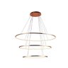 Pendente 3 Anéis Oval Birdie Rose Gold 80cm LED 39W 3000K Bivolt KW004E Bella - 1