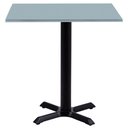Ver imagem 1 de Mesa Ômega Ferro Preto 74 Cm (alt) Base em X Tampo Mdp Quadrado 80 Cm (larg) X 2,50 Cm (alt) Cinza