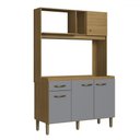 Ver imagem 2 de Cozinha Compacta 4 Portas 1 Gaveta Co1202 Ipê/griseo - Decibal