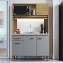 Ver imagem 1 de Cozinha Compacta 4 Portas 1 Gaveta Co1202 Ipê/griseo - Decibal