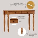 Ver imagem 4 de Aparador Madeira Maciça 2 Gavetas 120 Cm 8933 Freijo Milani Store Freijo