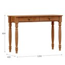 Ver imagem 3 de Aparador Madeira Maciça 2 Gavetas 120 Cm 8933 Freijo Milani Store Freijo