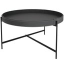 Ver imagem 1 de Mesa de Centro Decorativo Sala de Estar Industrial Sintético Preto P06 Aura - Lyam Lyam Decor