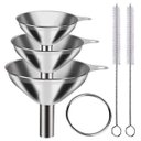 Ver imagem 1 de Conjunto de Funis de Cozinha em Aço Inoxidável 5 Peças