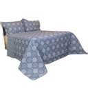 Ver imagem 5 de Kit Colcha Casal Bouti Cobre Leito Estampado 3 Peças Cor:Bubble