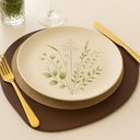 Ver imagem 3 de Jogo 12 Pratos Rasos Ammi Orgânico Cerâmica Floral 26,5cm Porto Brasil Mesa Posta