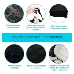 Kit Capa Pet Protetor Banco Traseiro Preto e Luva Tira Pelo Cão Duke e Dixie - 10