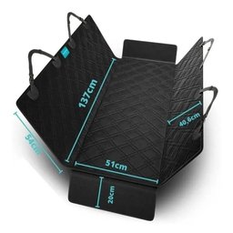 Kit Capa Pet Protetor Banco Traseiro Preto e Luva Tira Pelo Cão Duke e Dixie - 3