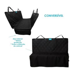 Kit Capa Pet Protetor Banco Traseiro Preto e Luva Tira Pelo Cão Duke e Dixie - 4