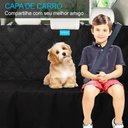 Ver imagem 6 de Kit Capa Pet Protetor Banco Traseiro Preto e Luva Tira Pelo Cão Duke e Dixie