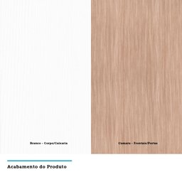 Paneleiro Torre 70cm 2 Portas com Vidro Reflecta Bronze 2 Gavetas 1 Gavetão Pérola Luciane Móveis - 3