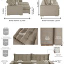 Ver imagem 3 de Sofá Modular Ceará 5 Lugares 250cm Retrátil e Reclinável Yescasa Bege